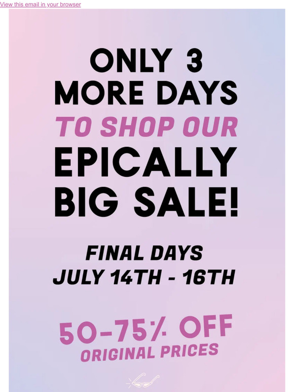 ⭐  Only 3 More Days!!! ⭐