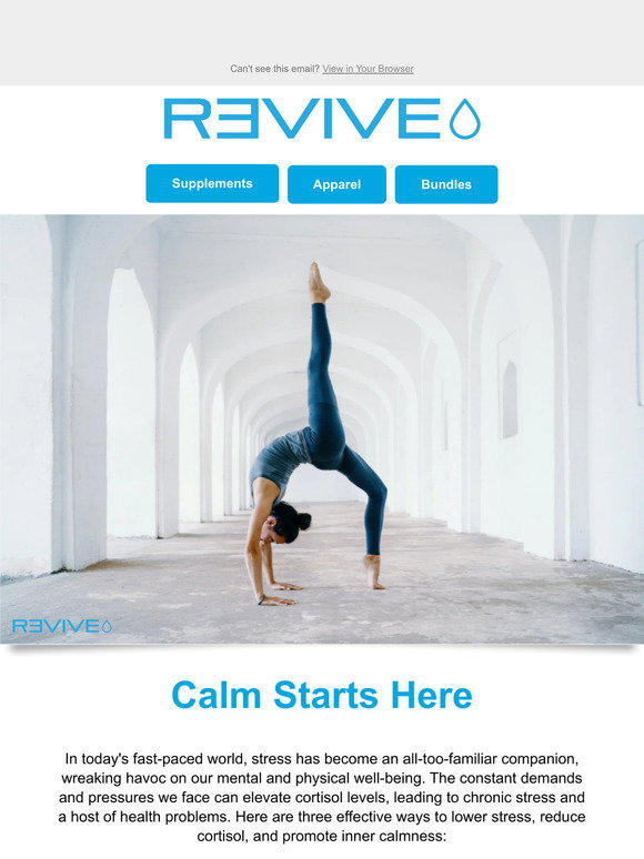 Revive Supplements: Stress Less. Live Longer...With These 3 Tips 🧘‍♀️ ...
