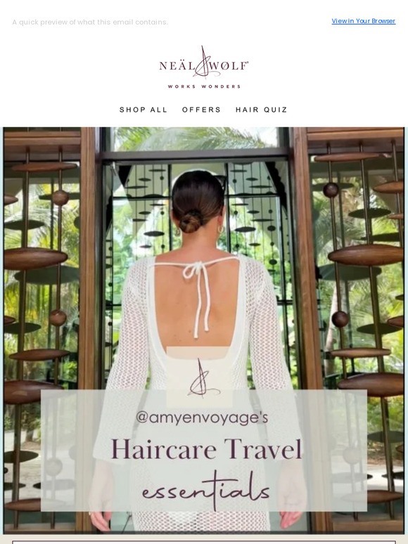 The 🔑 to haircare on holiday...