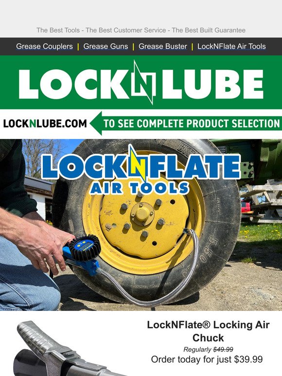 Tackle your summer chores with the best selection of greasing and air tools from LockNLube. 🚜 🌾
