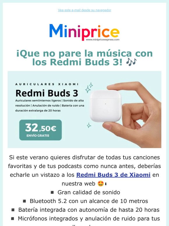 Auriculares Redmi Buds 3 de Xiaomi por menos de 33€ 🎶