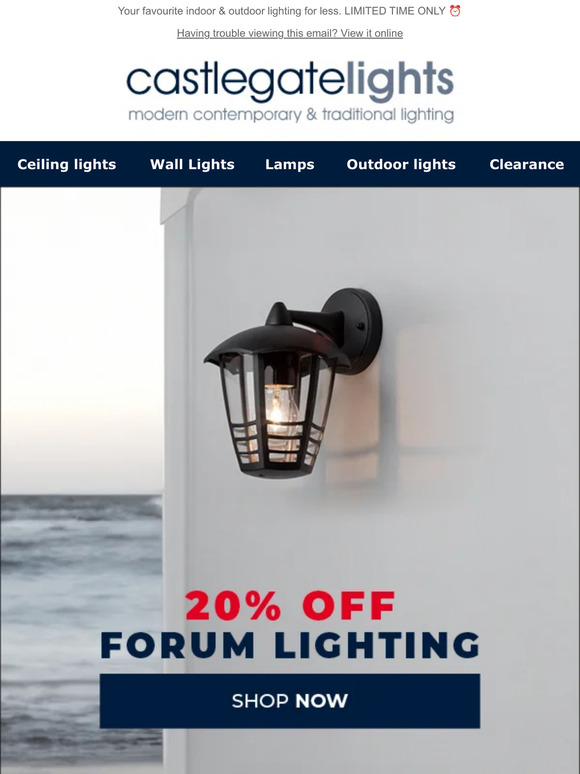 20% off Forum Lighting  ✨