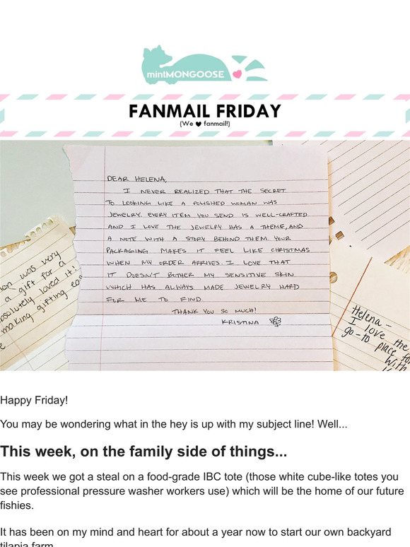 [Fanmail Friday] Fish 💩! I can't wait!