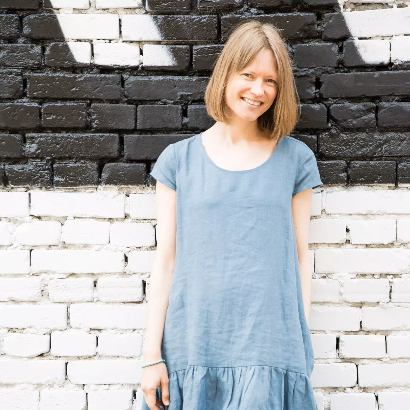 Nele in Blue Linen Dress by MagicLinen-4519processed square