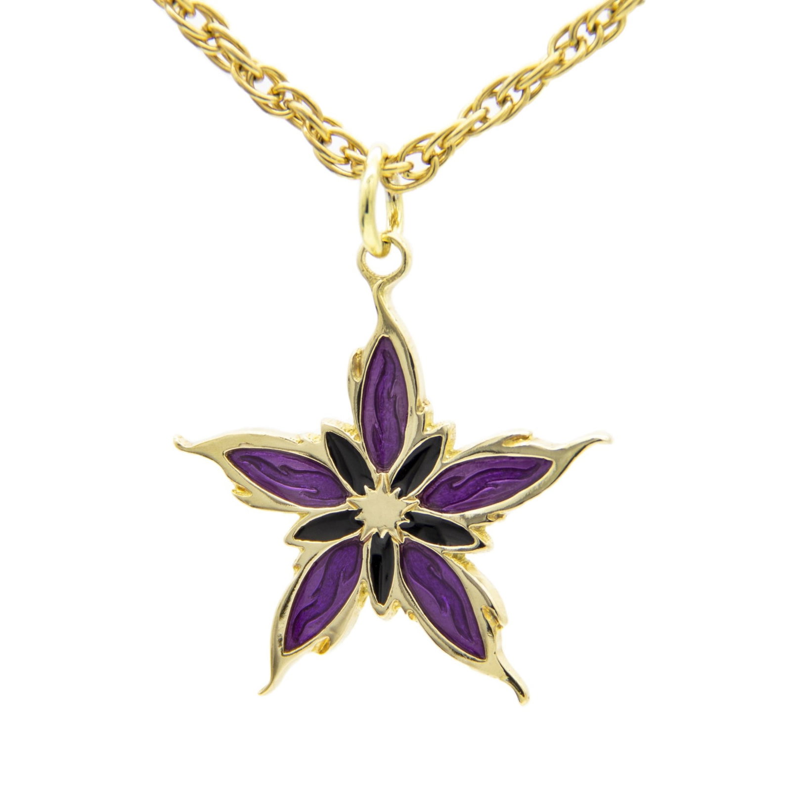 Brass Nalthis Symbol with Black and Amethyst Enamel