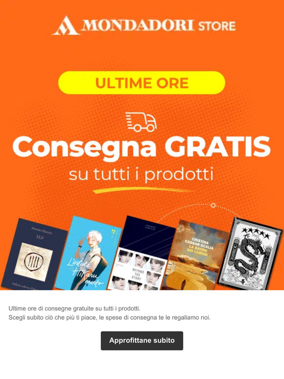 Ultime ore consegne gratis!