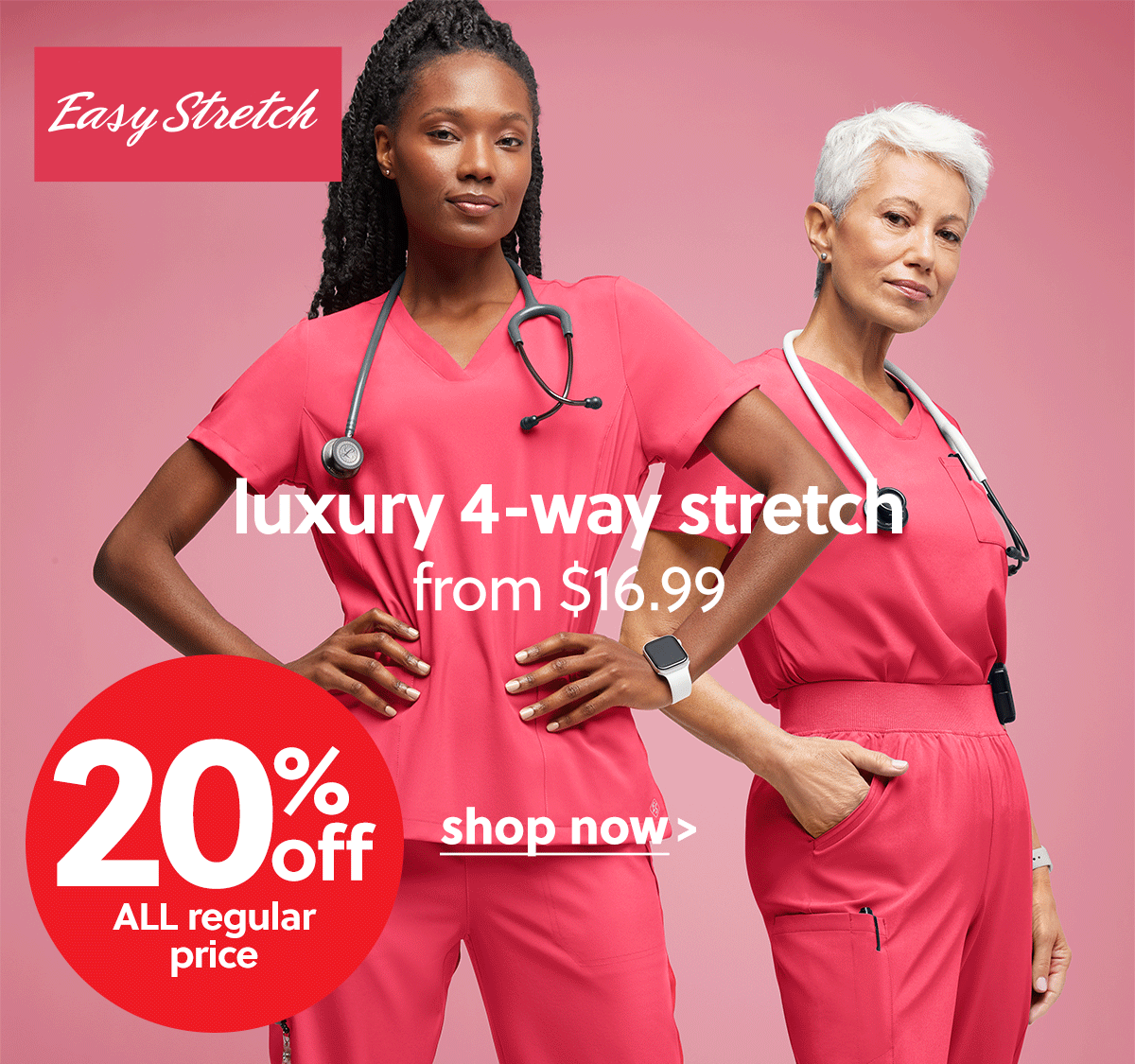 Uniform Advantage Luxury for LESS! 💰 Easy Stretch from 16.99 Milled