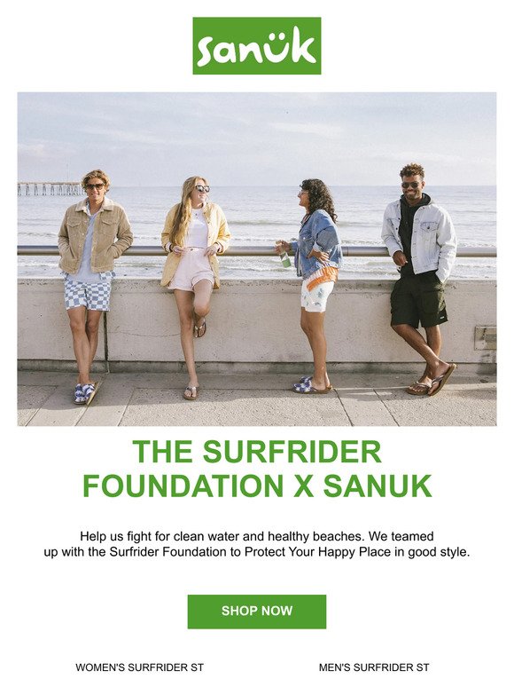 Sanuk We Got Your Back ST Surfrider - Aqua Wave / 8 in 2023