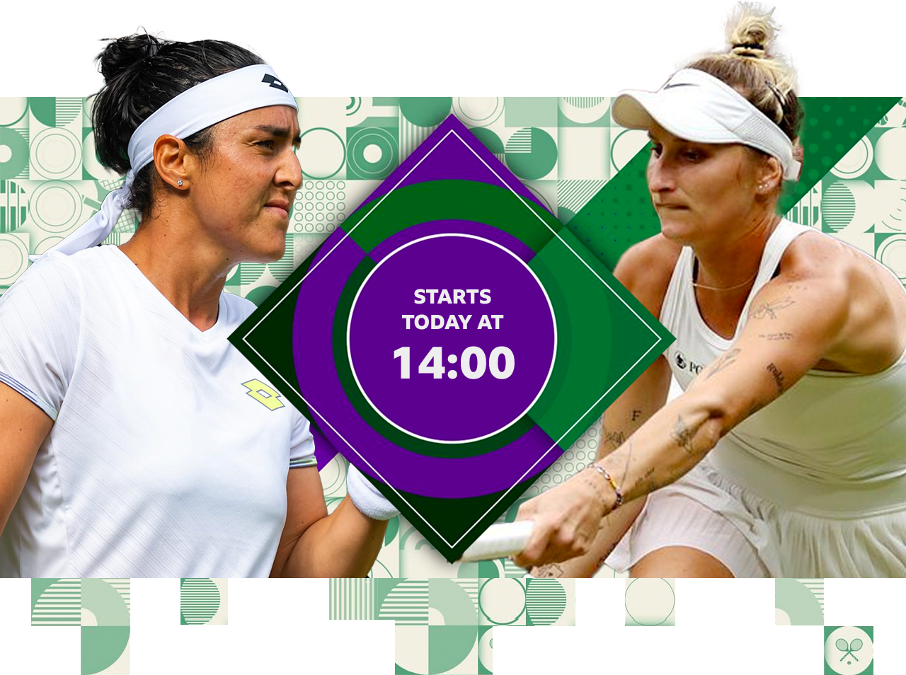 BBC Watch live now Vondroušová vs Jabeur in the ladies' Wimbledon