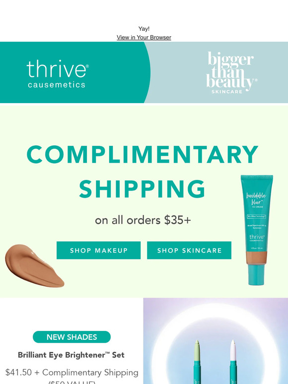 Thrive Causemetics Reminder Complimentary Shipping 🌟 Milled