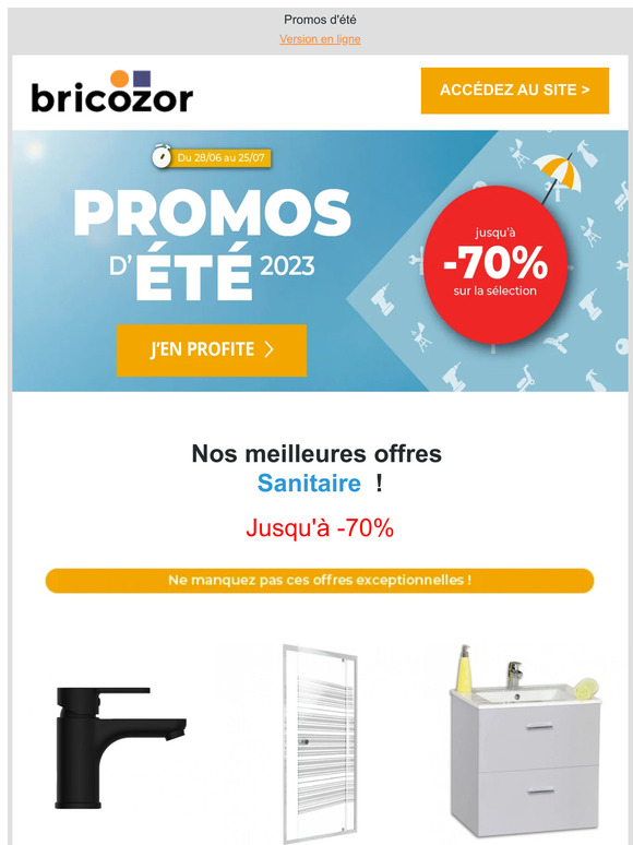 🤩Sanitaire : jusqu'à -70%