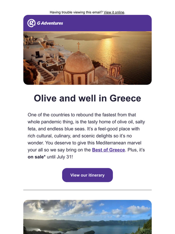 Trend alert: Greece + Azores hiking tips