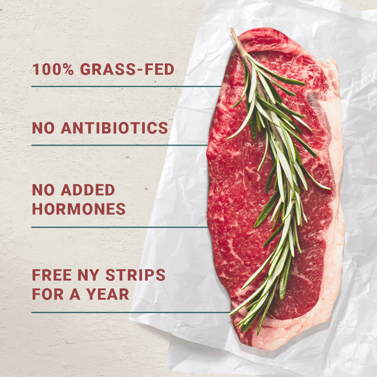 ButcherBox 100 grassfed & finished NY Strips 🤤 Milled