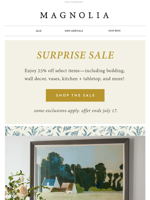 Magnolia Email Newsletters Shop Sales, Discounts, and Coupon Codes