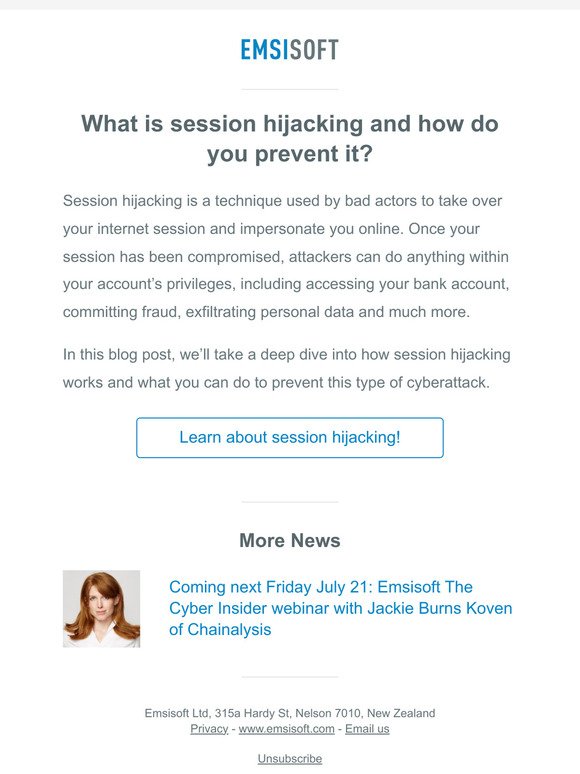 What is session hijacking and how do you prevent it?