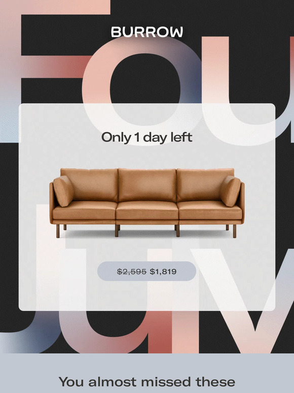 Oh no, sale ends tomorrow