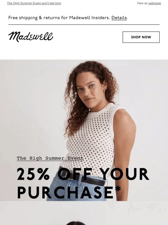 Madewell Email Newsletters Shop Sales, Discounts, and Coupon Codes