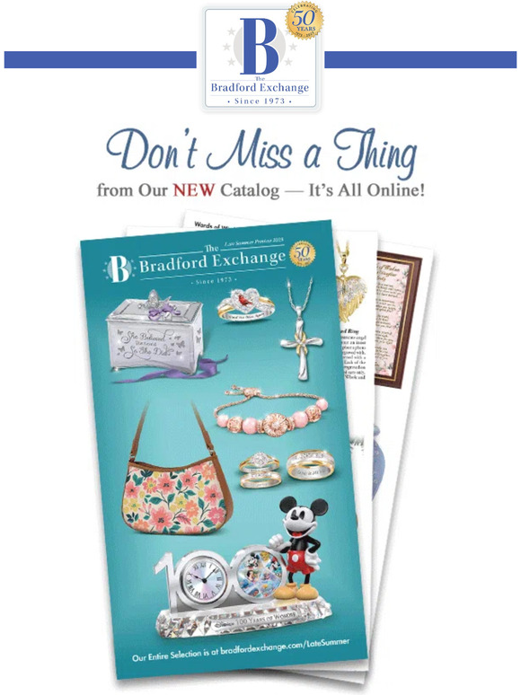 The Bradford Exchange Online It's Here Top Picks for Late Summer