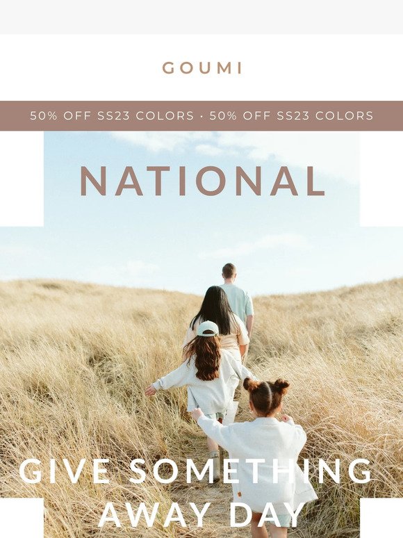 It's National Give Something Away Day!