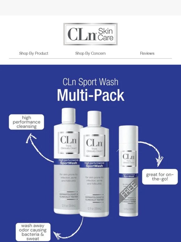 CLn 2-in-1 Gentle Wash & Shampoo - Multi-functional Cleanser with Glycerin  to Moisturize & Soothe Skin for Dry to Normal to Compromised Skin and Scalp  Prone to Redness Itching Dryness and Razor