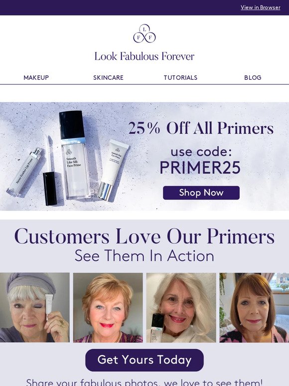 Ends Midnight: 25% Off All Primers