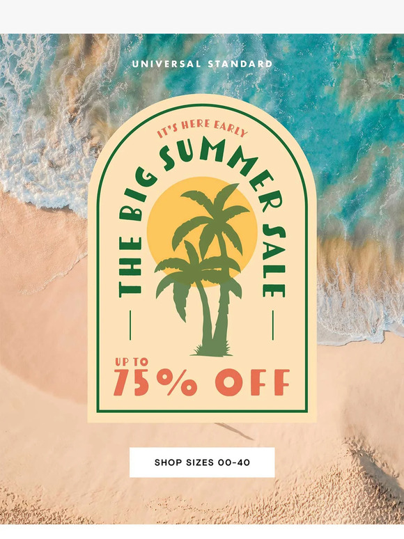 We're starting our summer sale early!