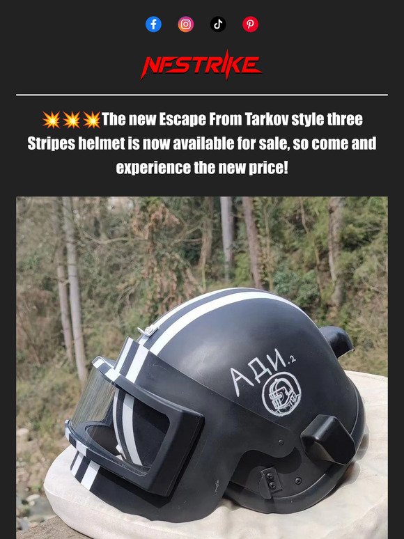 💥15% OFF! The new Escape From Tarkov style three Stripes helmet is now available for sale