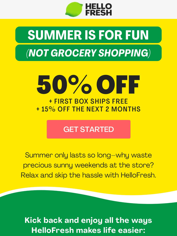 50% OFF 🏃 No more last-minute grocery runs