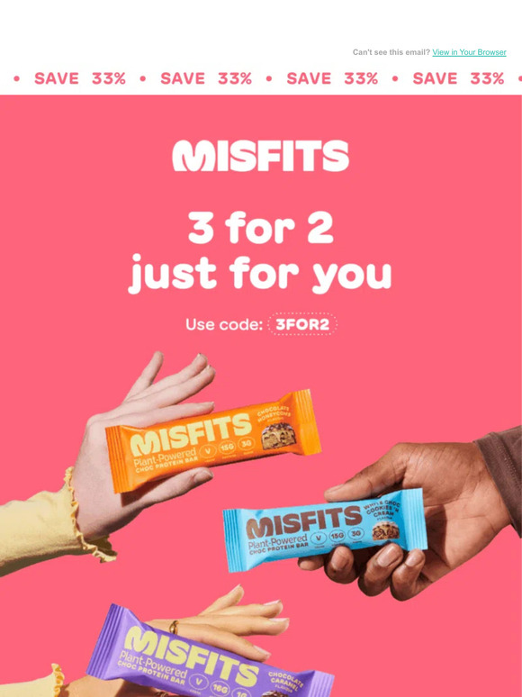 3 for 2 on ALL bars 😱