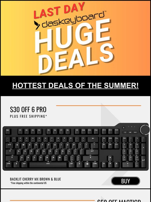 LAST DAY to get the best Das Keyboard Deals! 🔥