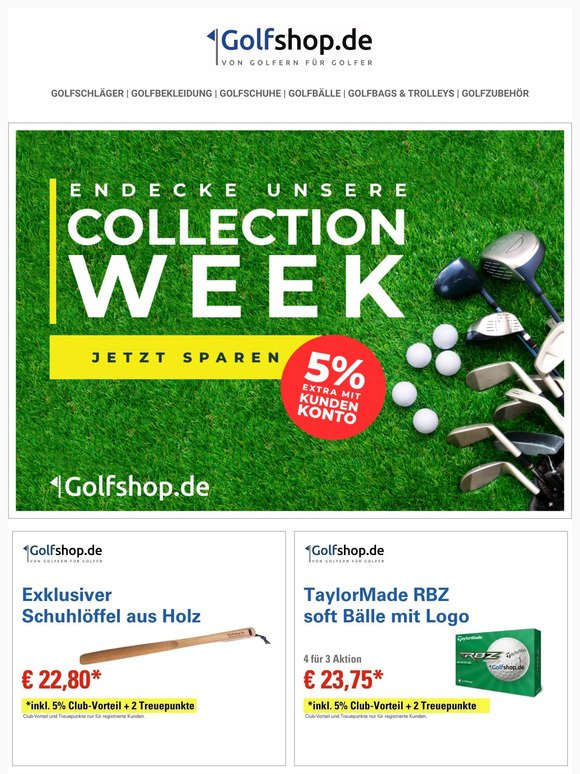 Entdecken Sie die exklusive Golfshop.de Collection Week 2023 🛍️