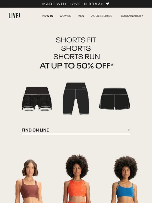 SHORTS: UP TO 50% OFF*