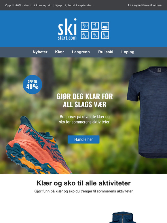 20% rabatt på telt, soveposer & liggeunderlag