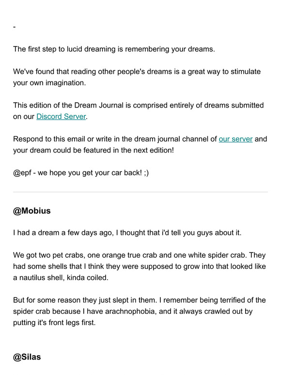 The Dream Journal