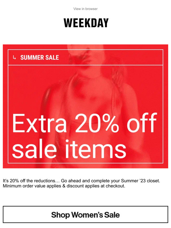 EXTRA 20% OFF SALE