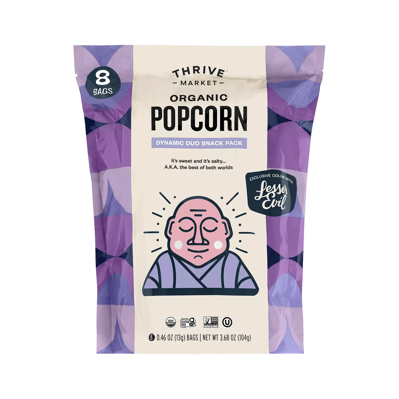 Thrive Market Organic Popcorn, Dynamic Duo Snack Pack