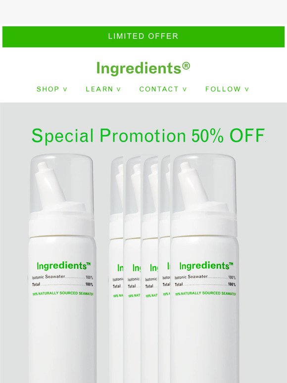 💦 Save 50% on Nasal Spray 💦