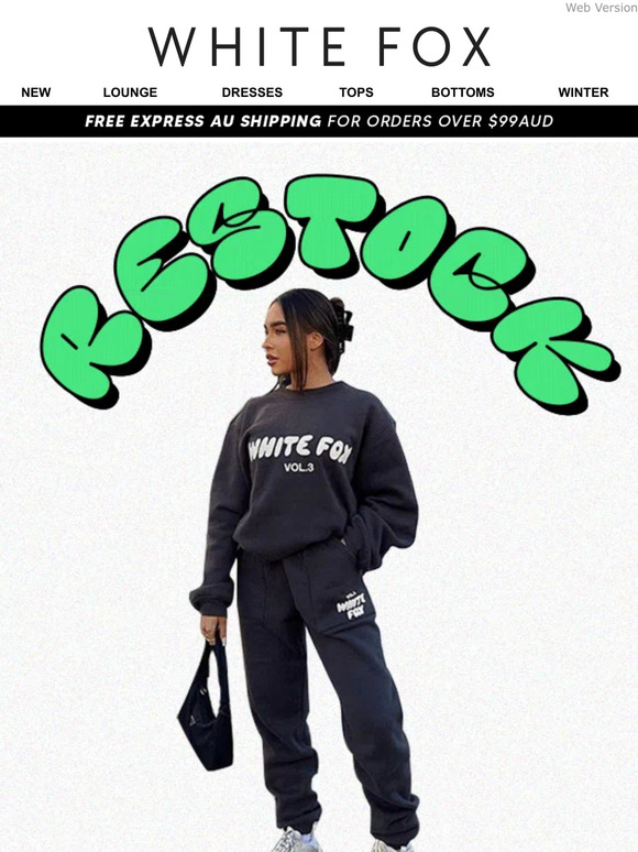 White Fox Boutique AU THE BEST TYPE OF RESTOCK LOUNGE Milled