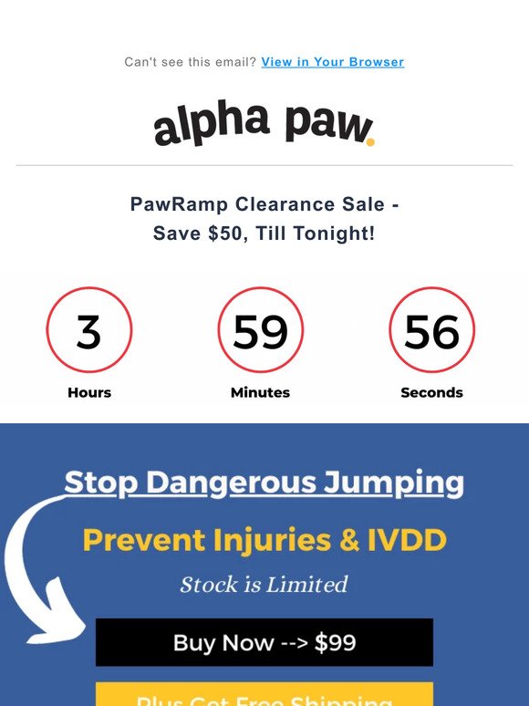 🚨 Only 4 Hours Left ... PawRamp Clearance Sale Ends Soon!  ⌛