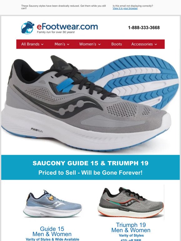 Saucony Triumph 19 & Guide 15 - Priced to Sell!