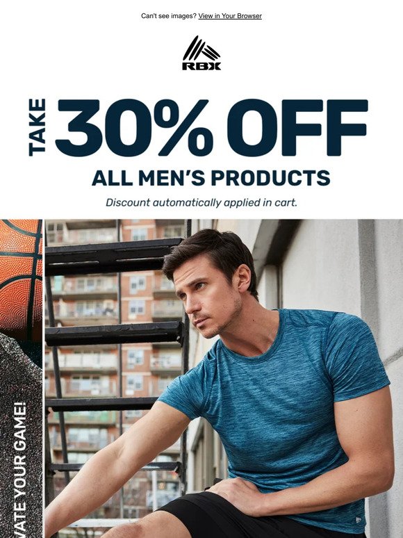 Take 30% Off All Men's Products