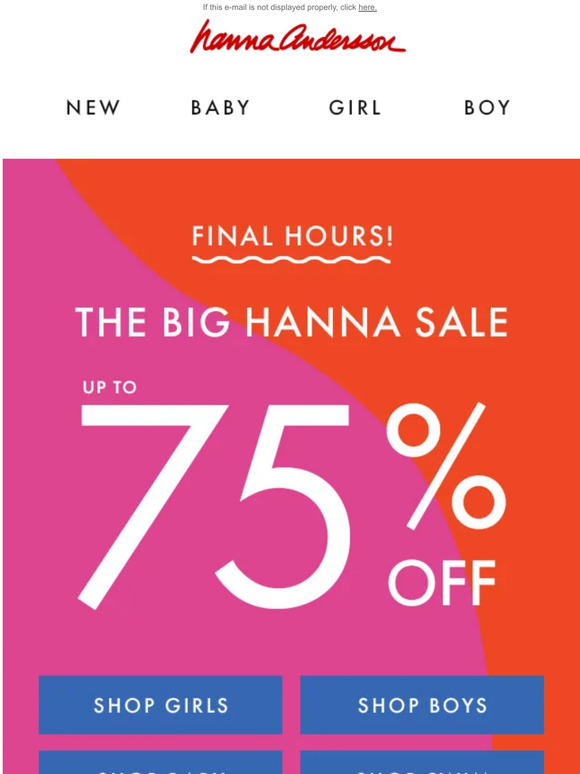 Hanna Andersson Email Newsletters Shop Sales, Discounts, and Coupon Codes