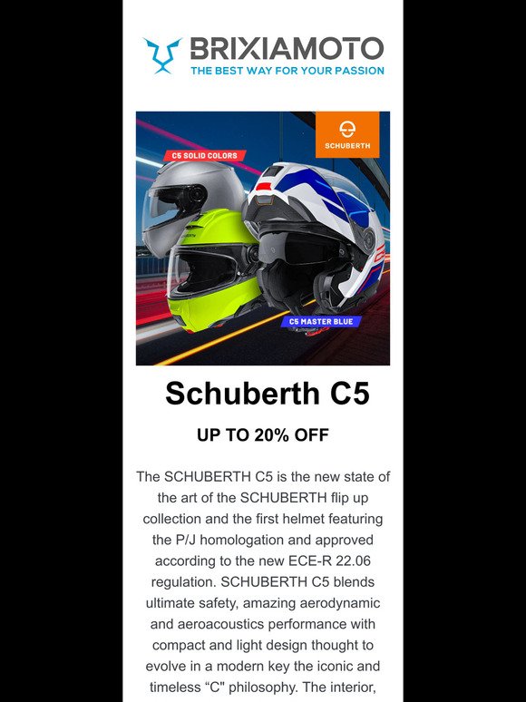 Save Now on Schuberth C5 Helmets!