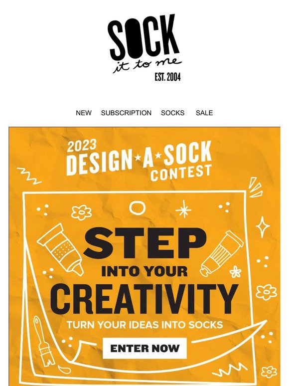 ✏️ Step Into Creativity! Enter Our Design-A-Sock Contest!