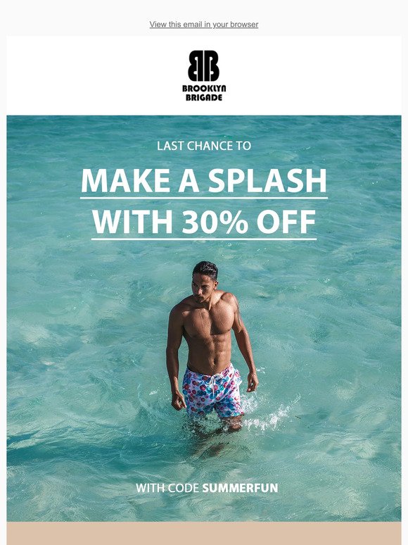 LAST CHANCE for 30% Off Shorts & Swimwear ‼️