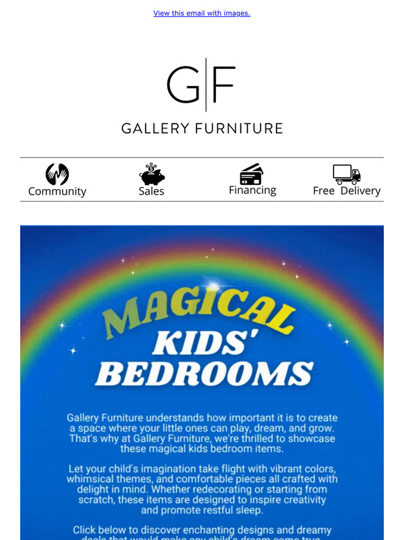 Gallery Furniture Give Your Child’s Room a Magical Makeover! Milled