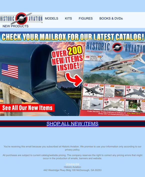 Historic Sales Check Your Mailbox for the Historic Aviation Summer