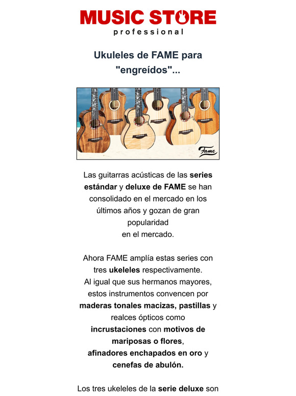 Ukuleles de FAME para "engreídos" ...