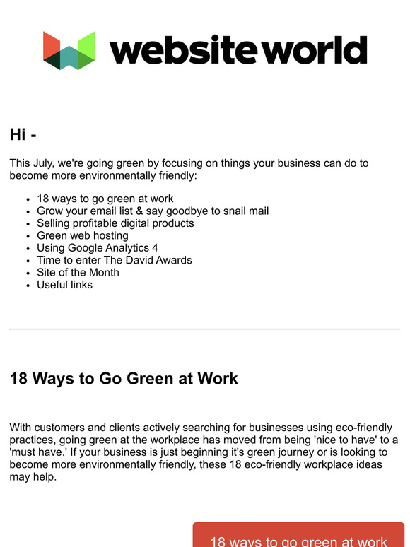 Going Green This July