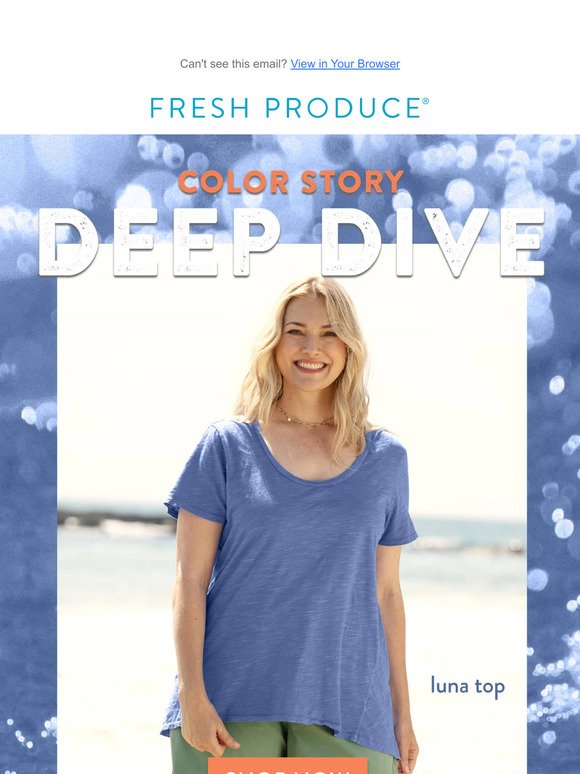 Cover yourself in the cool blue of Deep Dive